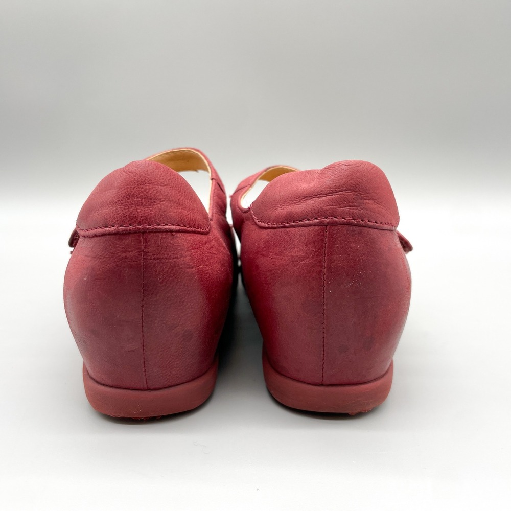 Dansko Womens 39 8.5 Marcella Mary Jane Wedge Red Leather Teacher Office Classic - Picture 5 of 11